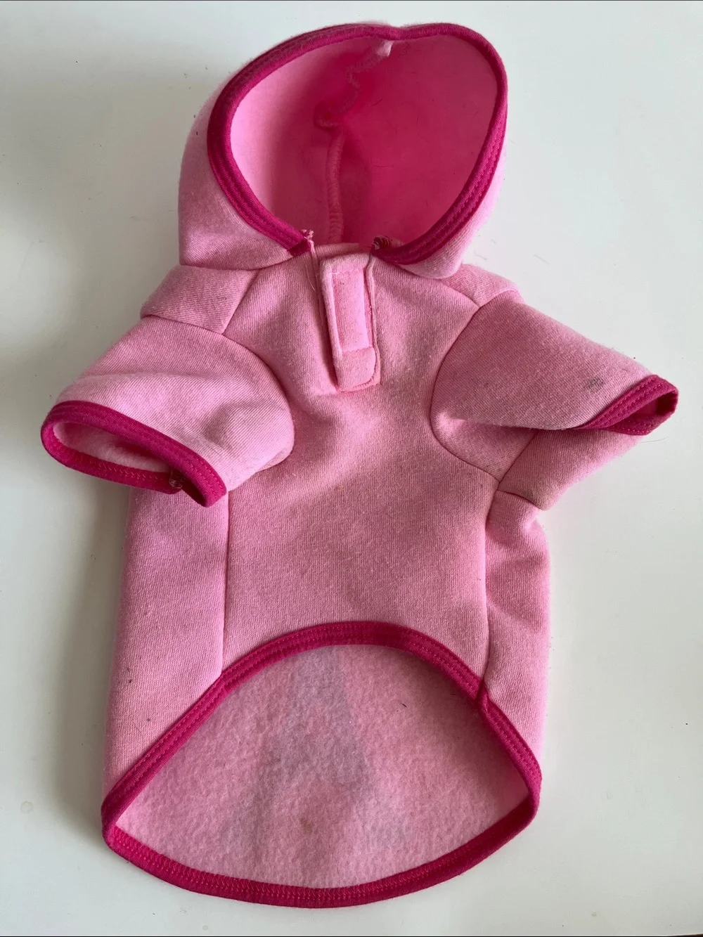 Pink Paris Hooded Dog Sweatshirt with Eiffel Tower Graphic